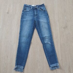 KanCan Blue High Rise Distressed Jeans